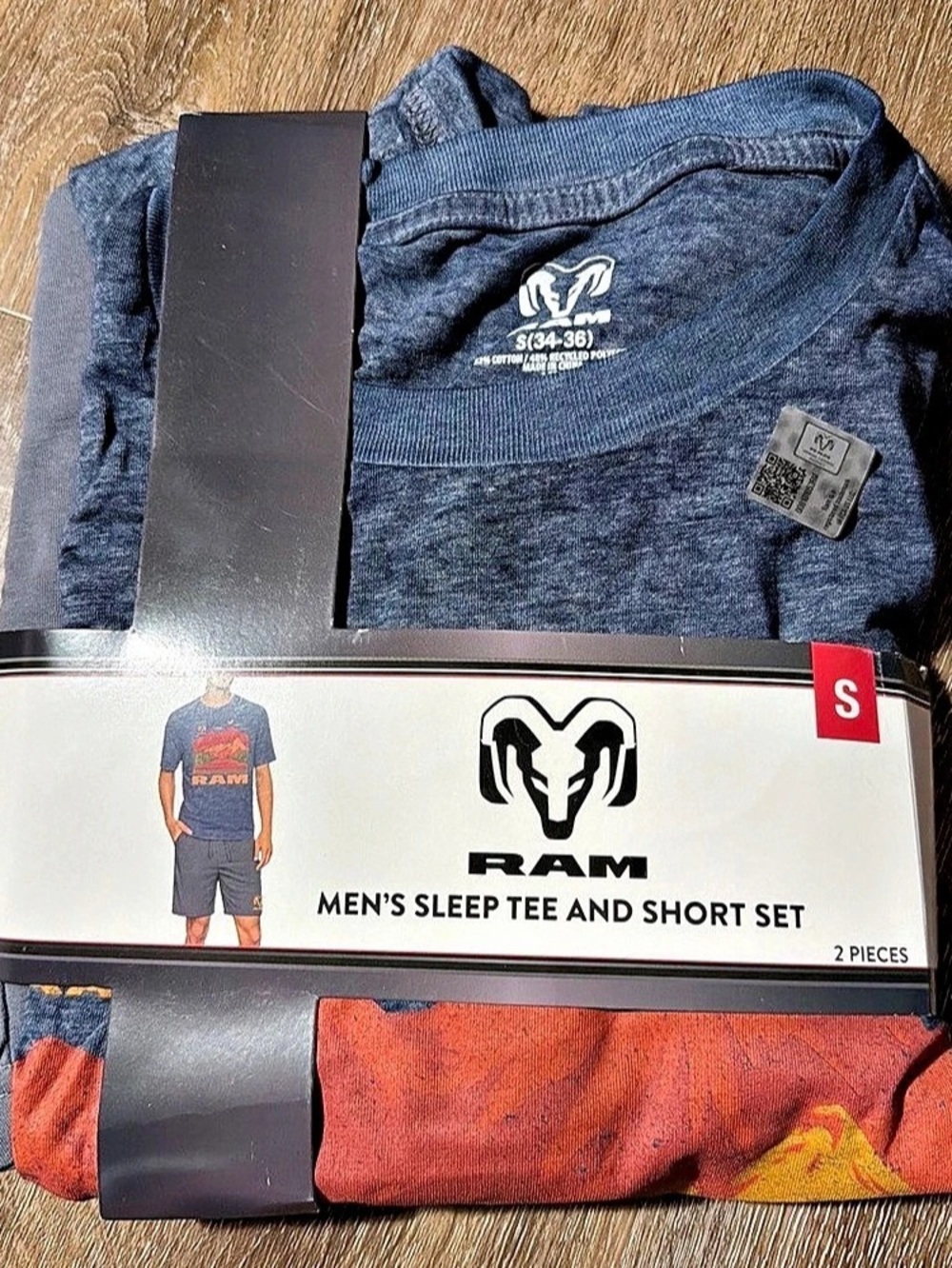 Ram Men'Small Sleep Tee and Short Set & Short Set Small NWT